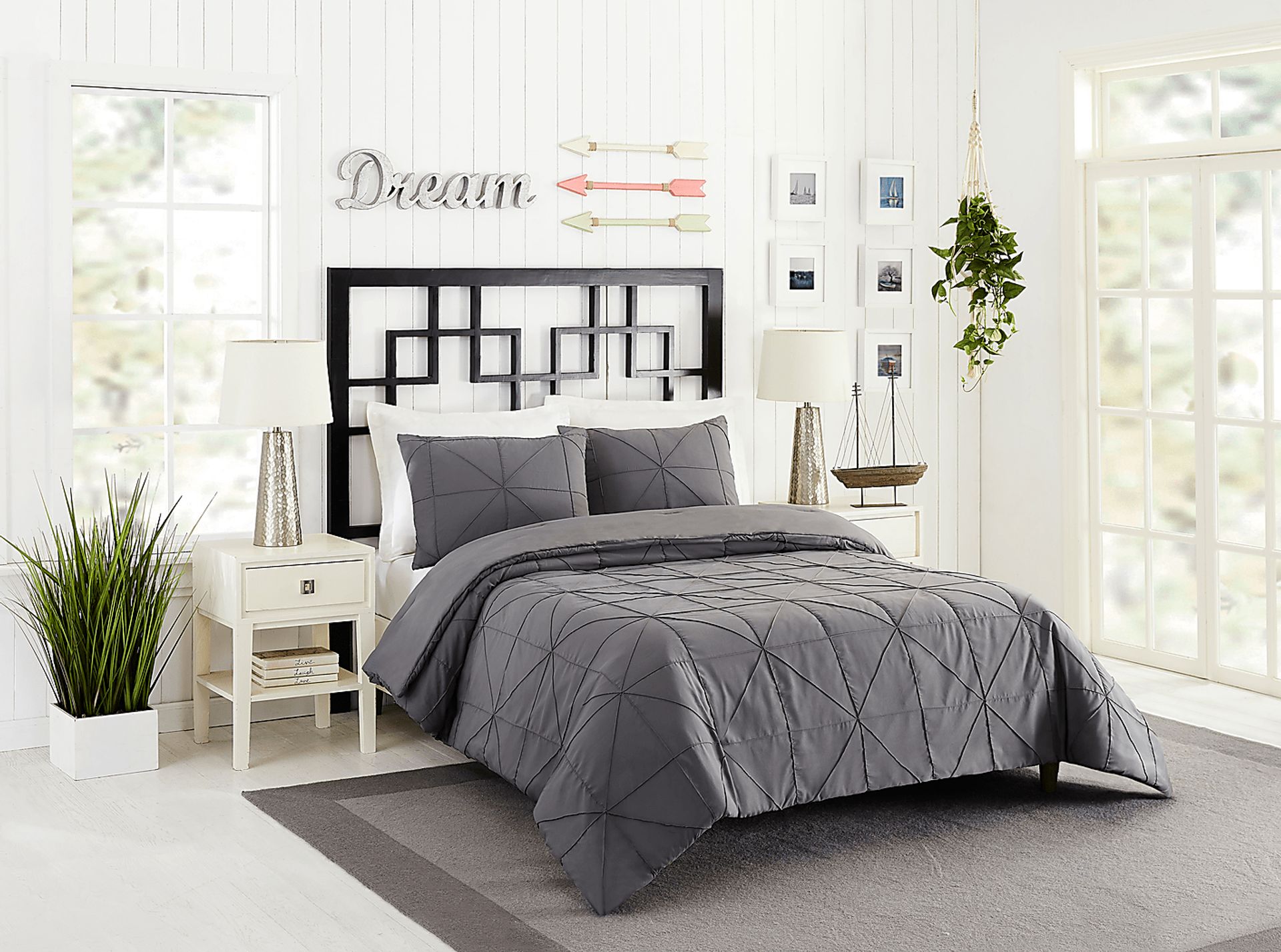 Tennystone Dark Gray King 3 Pc Comforter Set - Image 2