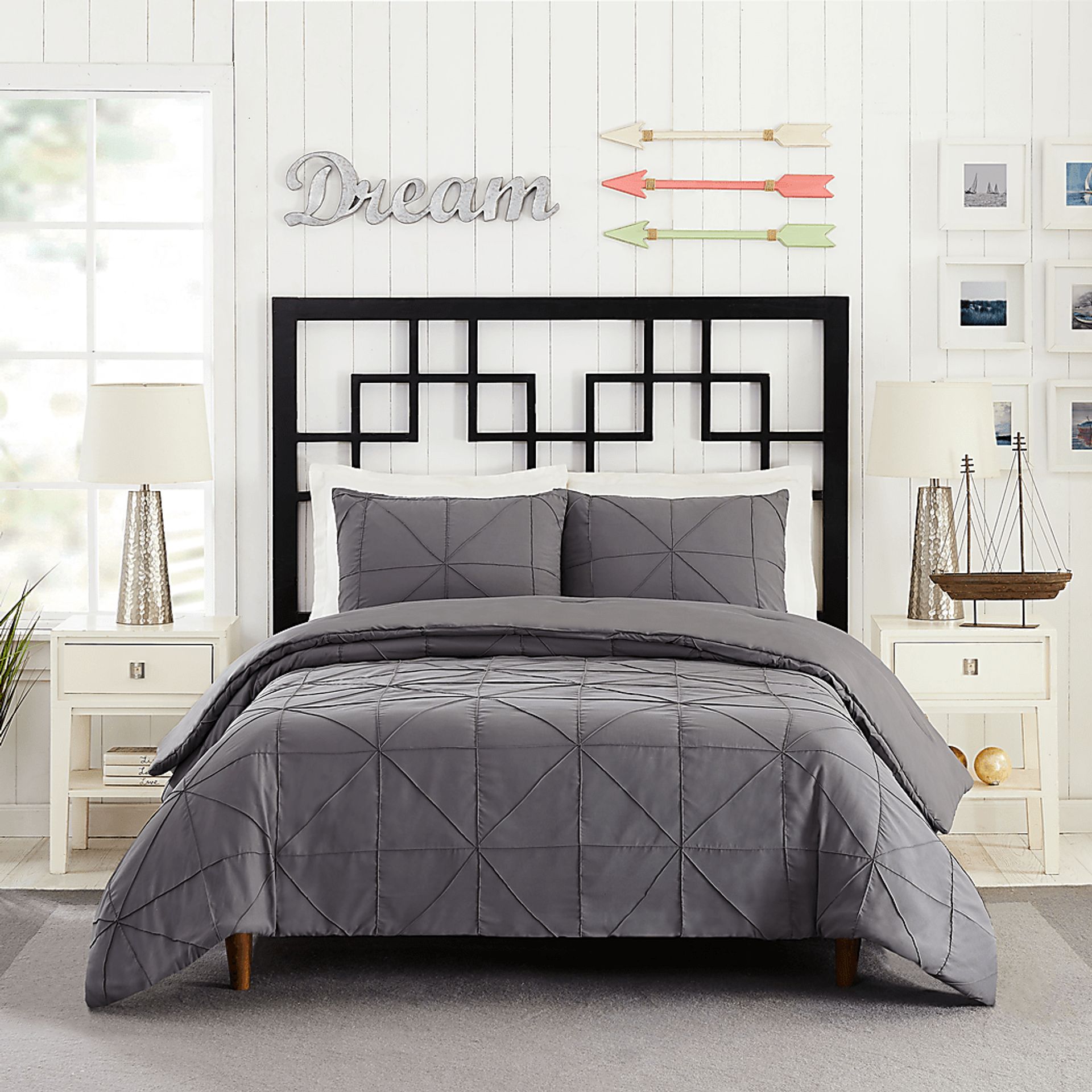Tennystone Dark Gray Twin/Twin Extra Long 2 Pc Comforter Set - Image 1