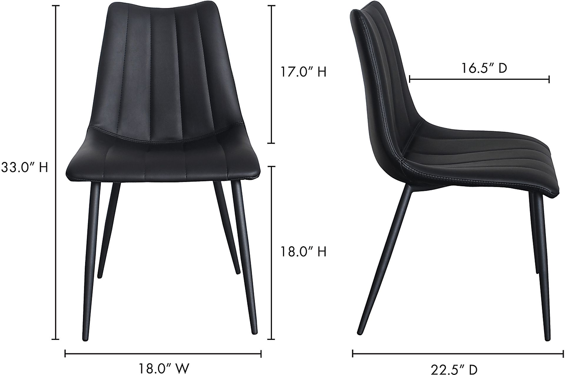 Tenton Black Side Chair, Set of 2 - Image 6
