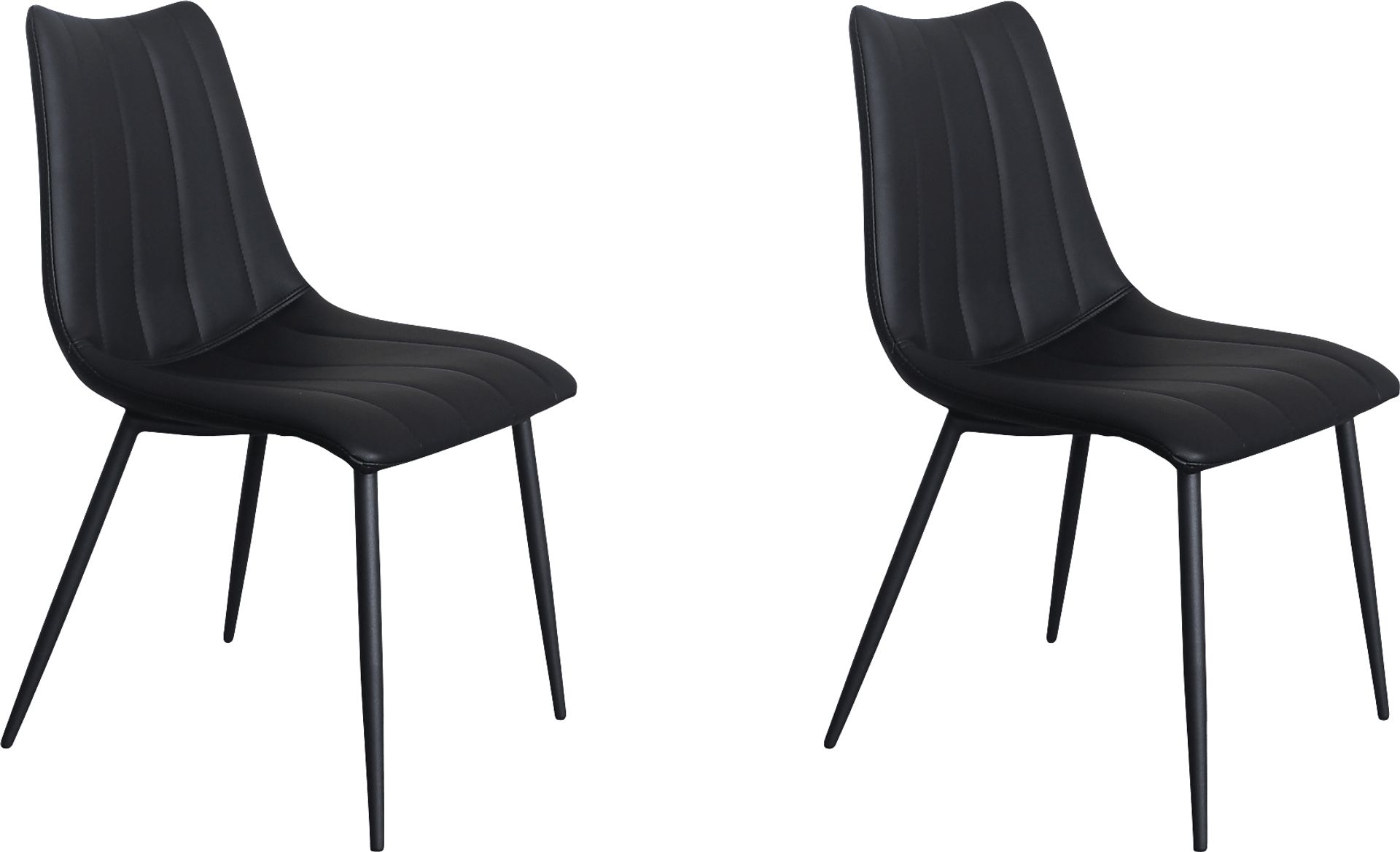 Tenton Black Side Chair, Set of 2 - Image 1