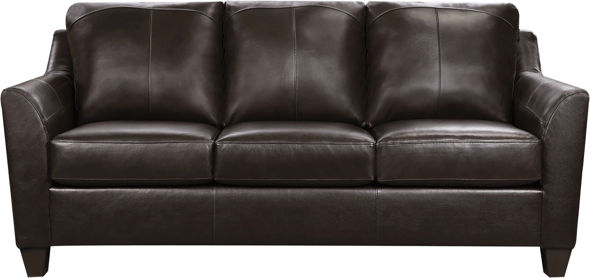 Teramo Brown Leather Sofa - Image 1