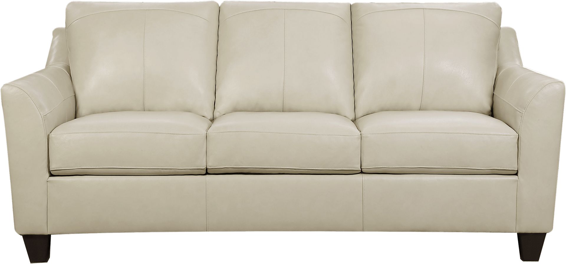 Teramo Cream Leather Sofa - Image 1