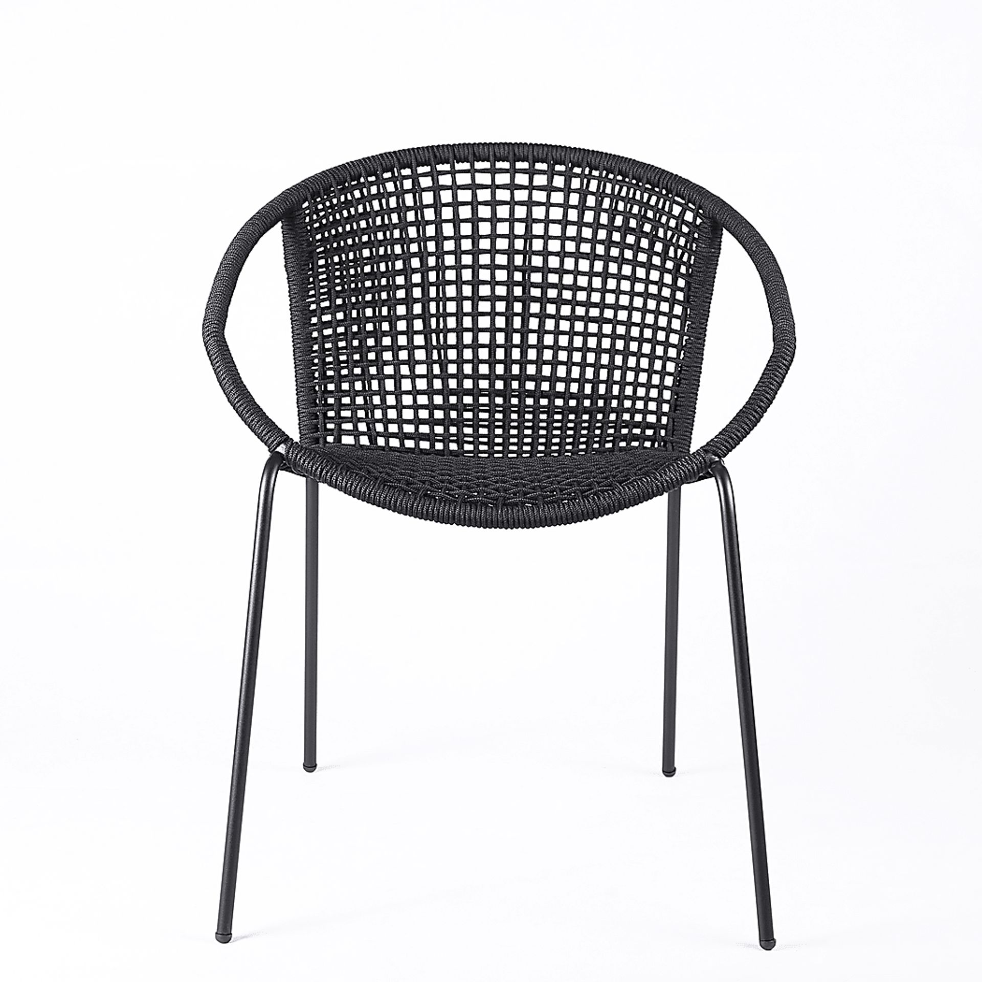 Terela Black Outdoor Arm Chair, Set of 2 - Image 4