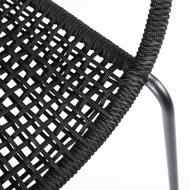 Terela Black Outdoor Arm Chair, Set of 2 - Thumbnail - Image 7