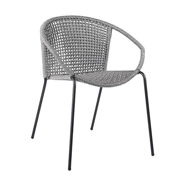 Terela Gray Outdoor Arm Chair, Set of 2 - Thumbnail - Image 2