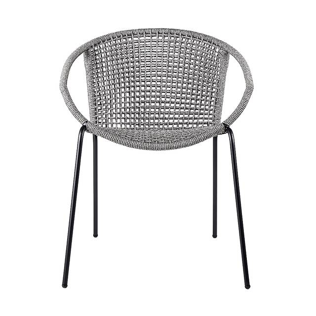 Terela Gray Outdoor Arm Chair, Set of 2 - Thumbnail - Image 4