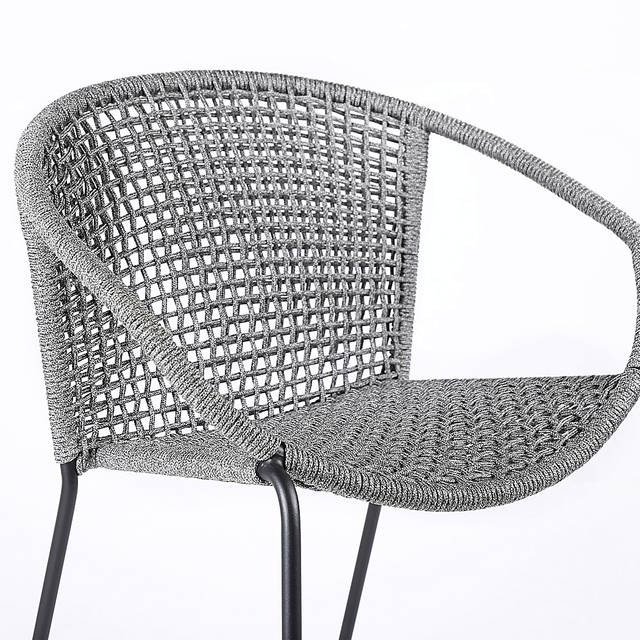 Terela Gray Outdoor Arm Chair, Set of 2 - Thumbnail - Image 5