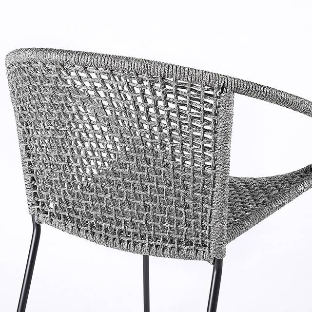 Terela Gray Outdoor Arm Chair, Set of 2 - Thumbnail - Image 6