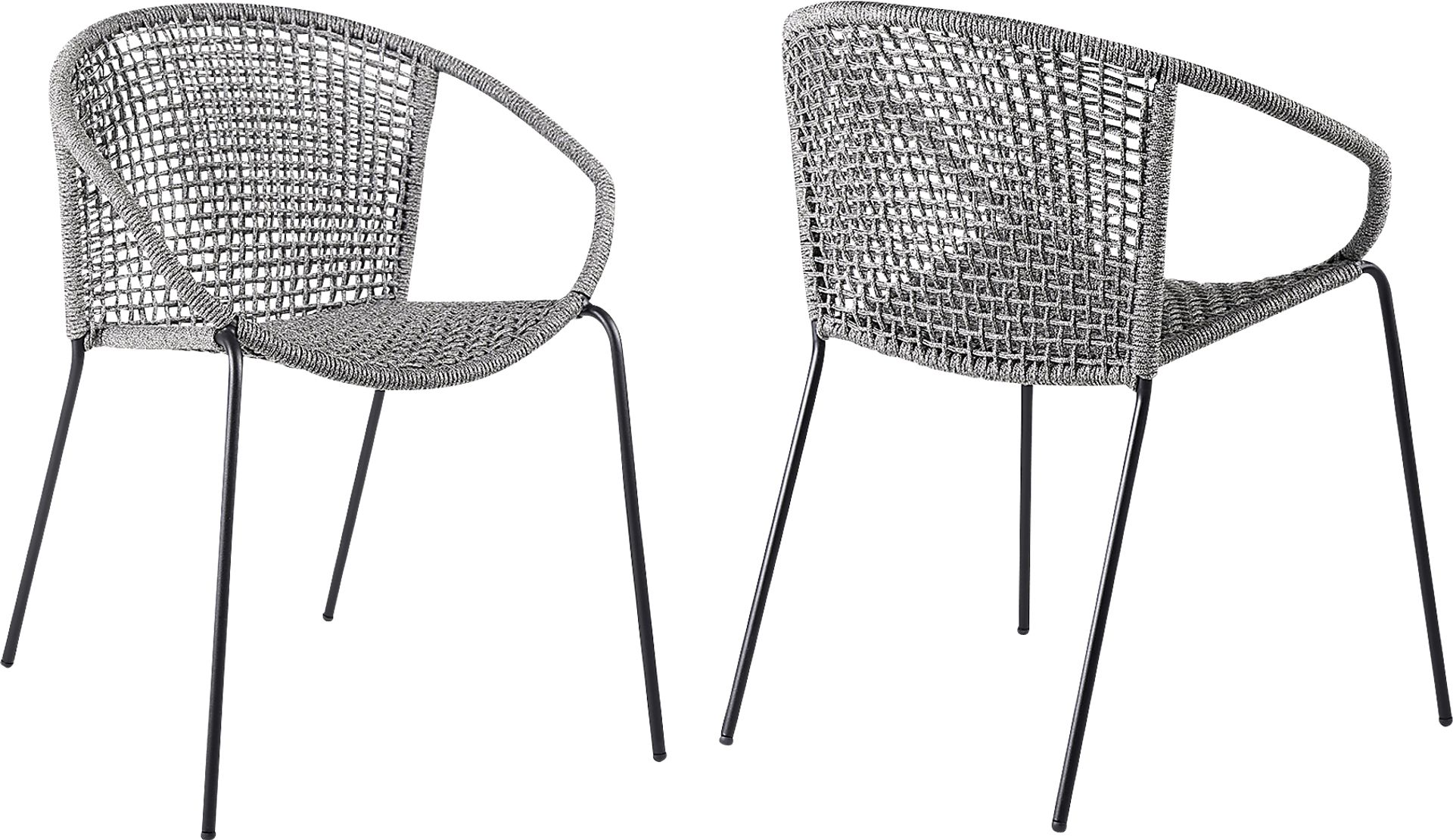 Terela Gray Outdoor Arm Chair, Set of 2 - Image 1