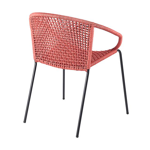 Terela Red Outdoor Arm Chair, Set of 2 - Thumbnail - Image 3