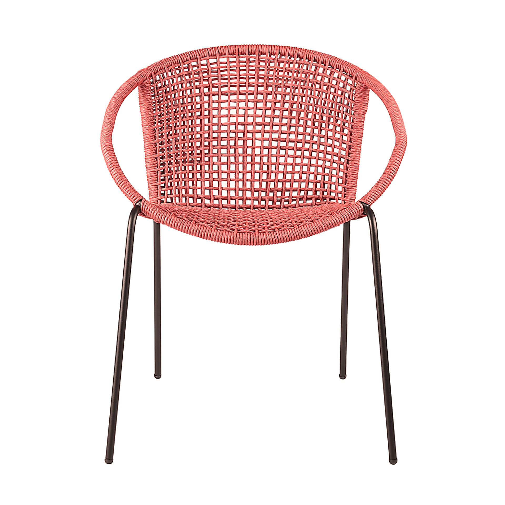 Terela Red Outdoor Arm Chair, Set of 2 - Image 4