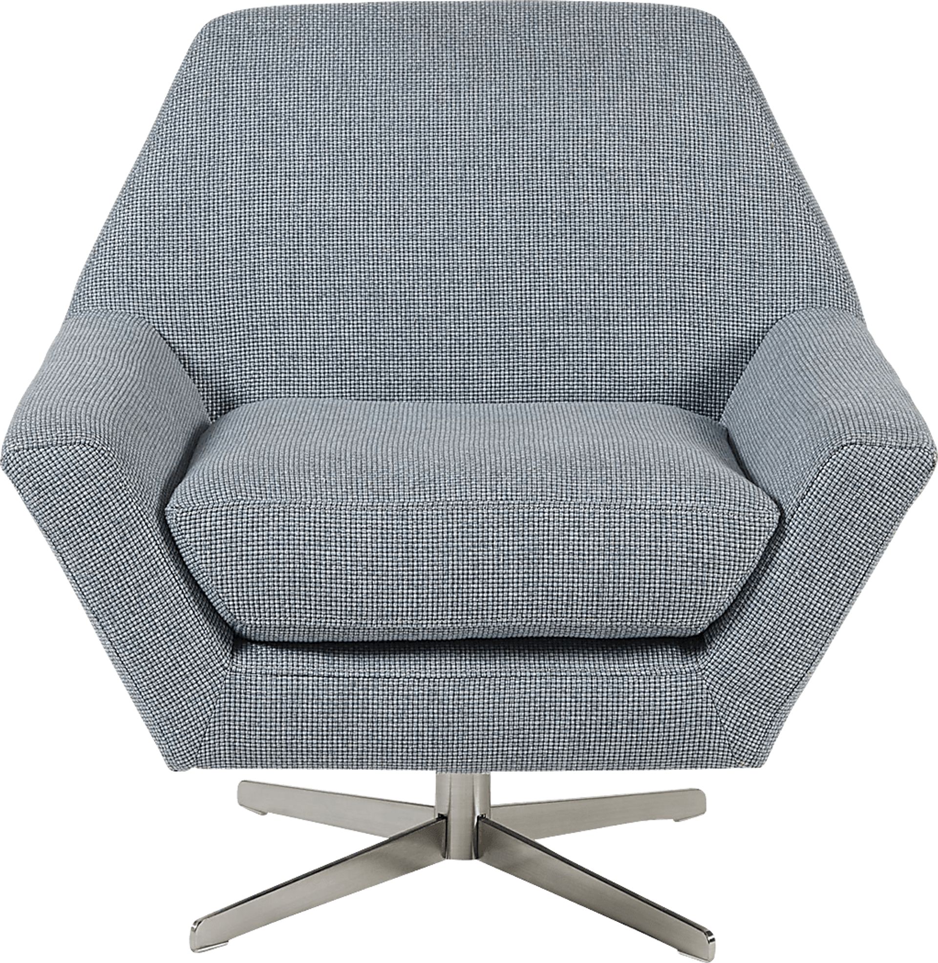 Teresina Blue Accent Swivel Chair - Image 2