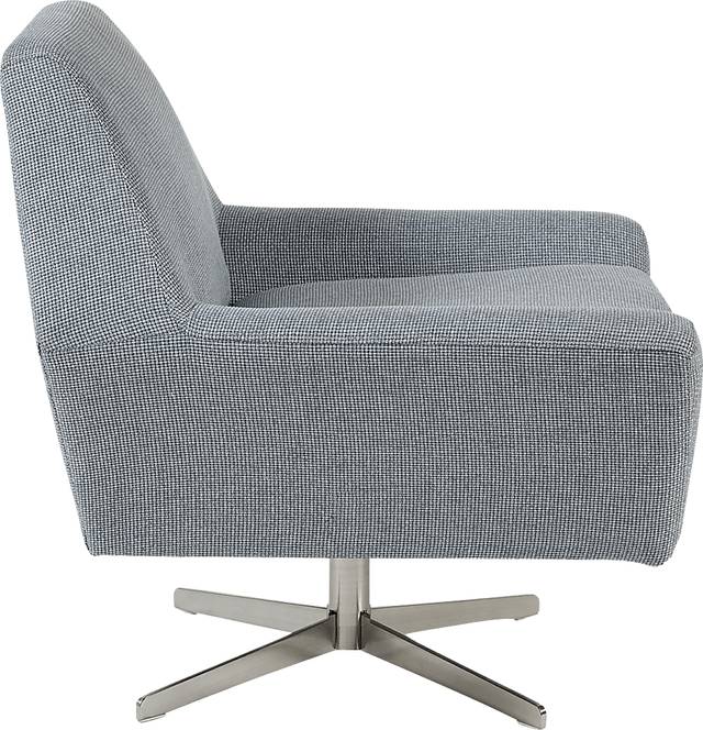 Teresina Blue Accent Swivel Chair - Thumbnail - Image 3