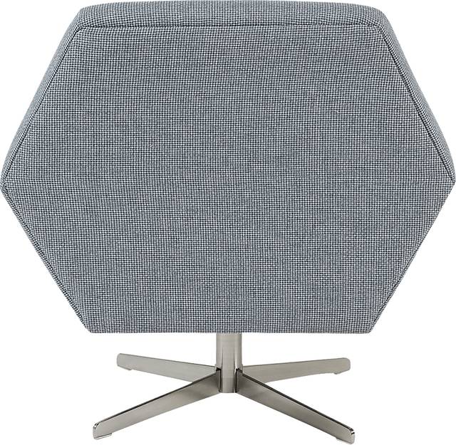 Teresina Blue Accent Swivel Chair - Thumbnail - Image 4