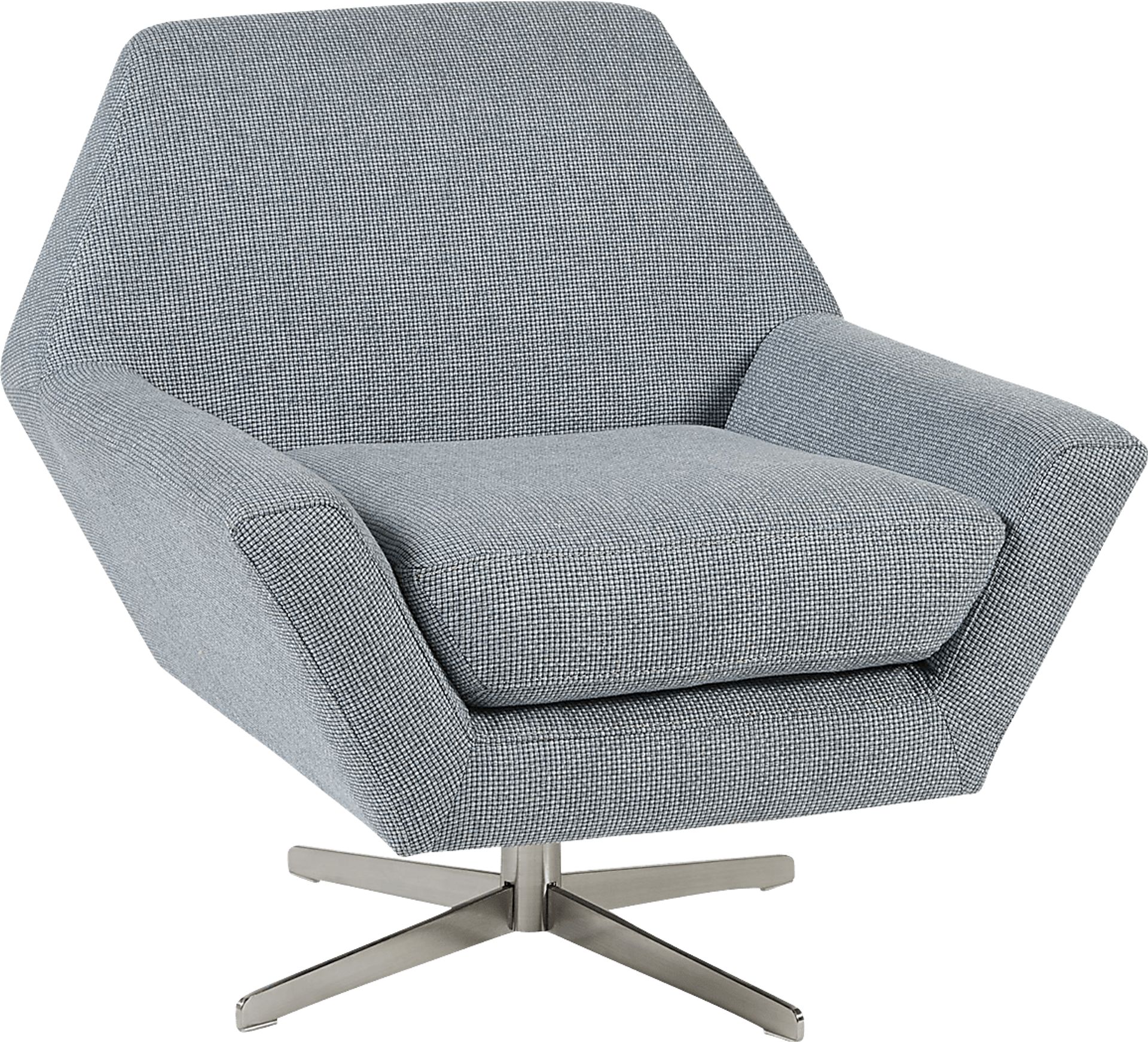 Teresina Blue Accent Swivel Chair - Image 1