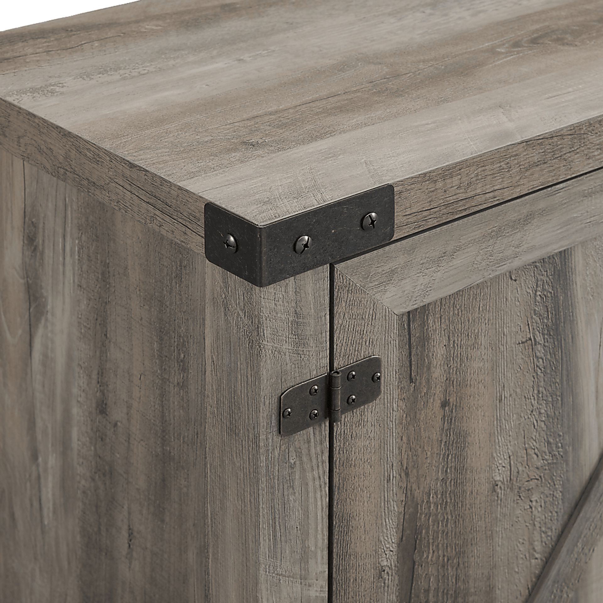 Terhune Gray 70 in. Console, With Electric Fireplace - Image 3