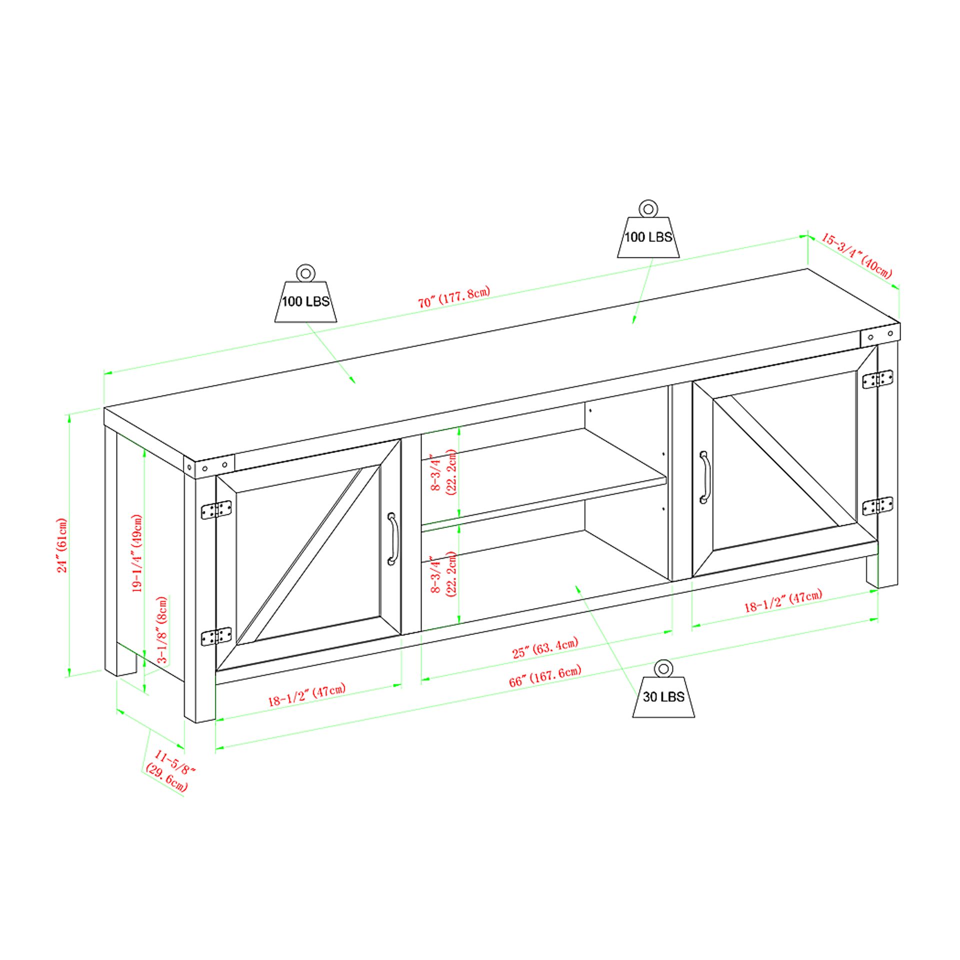Terhune Oak 70 in. Console - Image 6