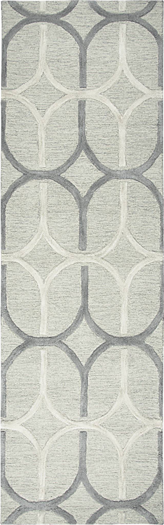 Terika Gray 2'6 x 10' Runner Rug - Thumbnail - Image 1