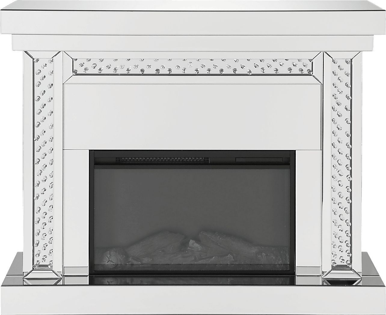 Terracewood Silver 47 in. Console, With Electric Fireplace