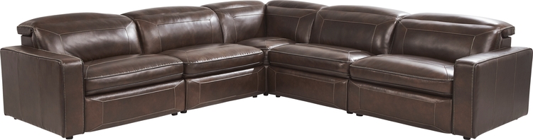 5 pc dual power reclining sectional