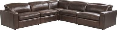 5 pc dual power reclining sectional