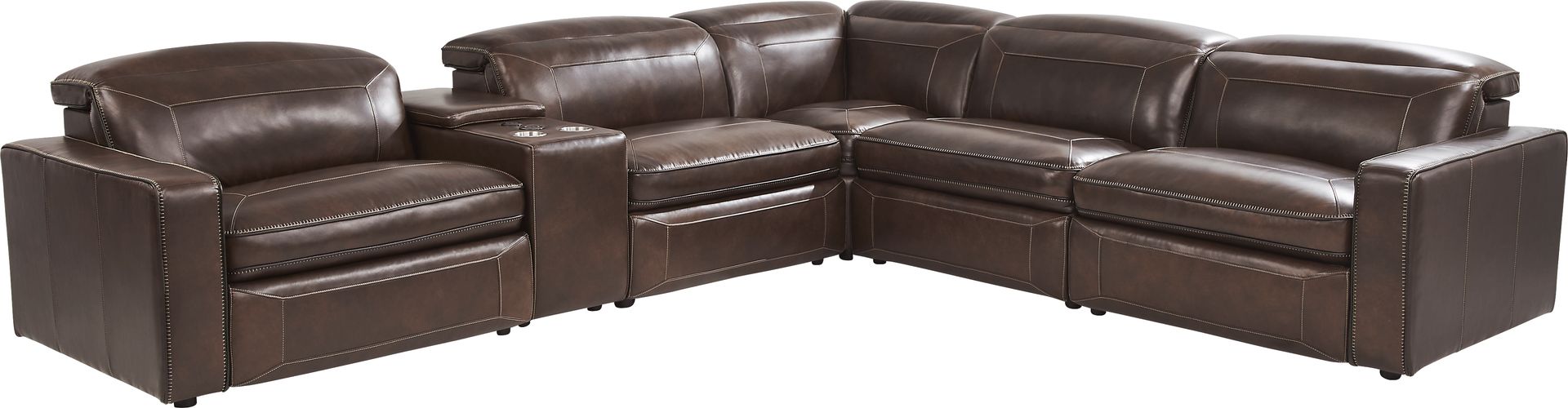 6 pc dual power reclining sectional