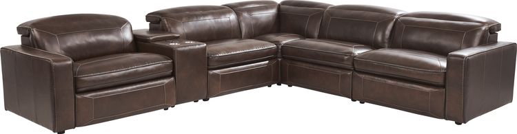 6 pc dual power reclining sectional