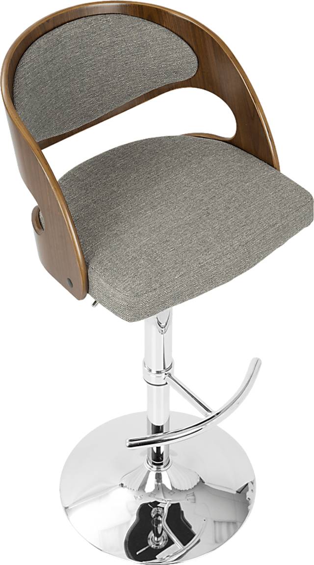 Tescord Gray Adjustable Barstool, Set of 2 - Thumbnail - Image 4
