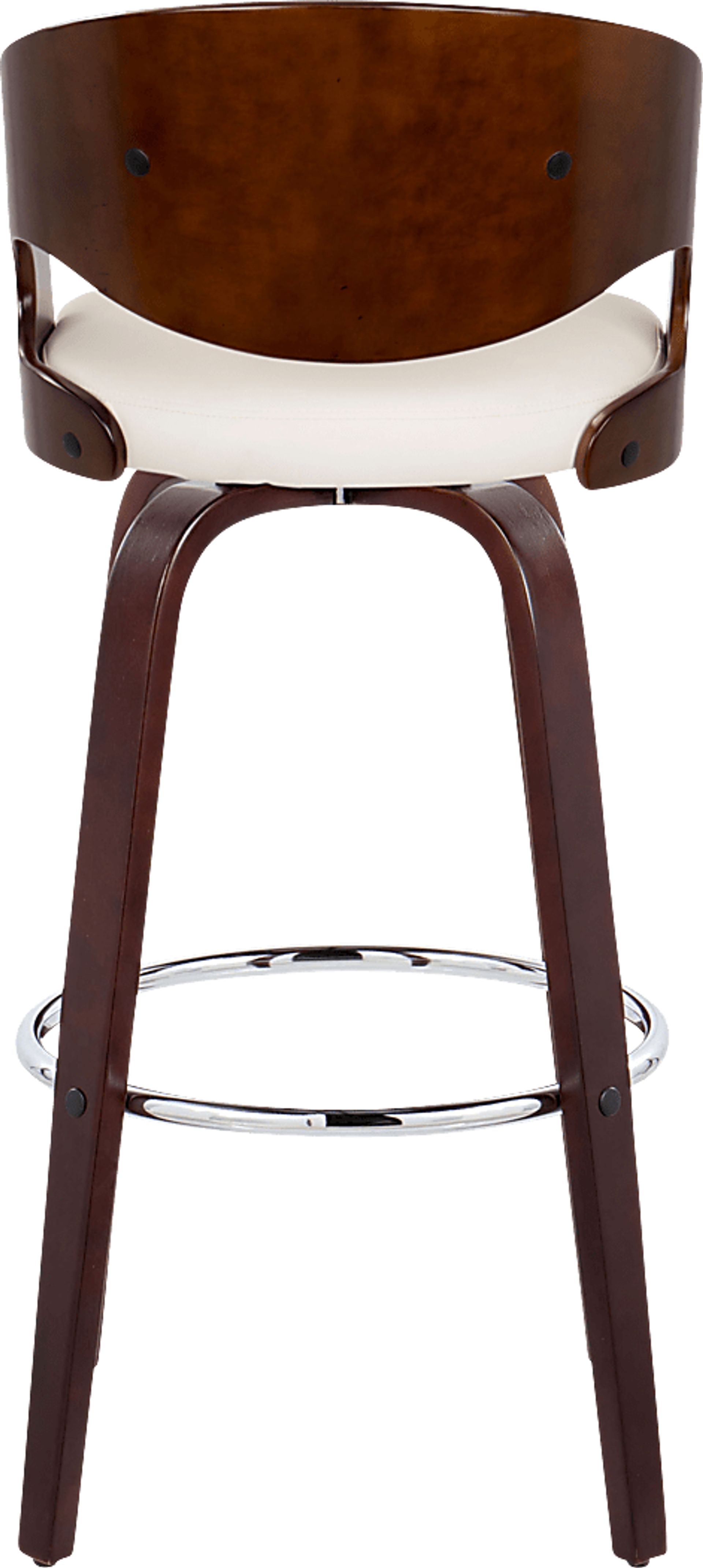 Tescord II White Swivel Barstool, Set of 2 - Image 6