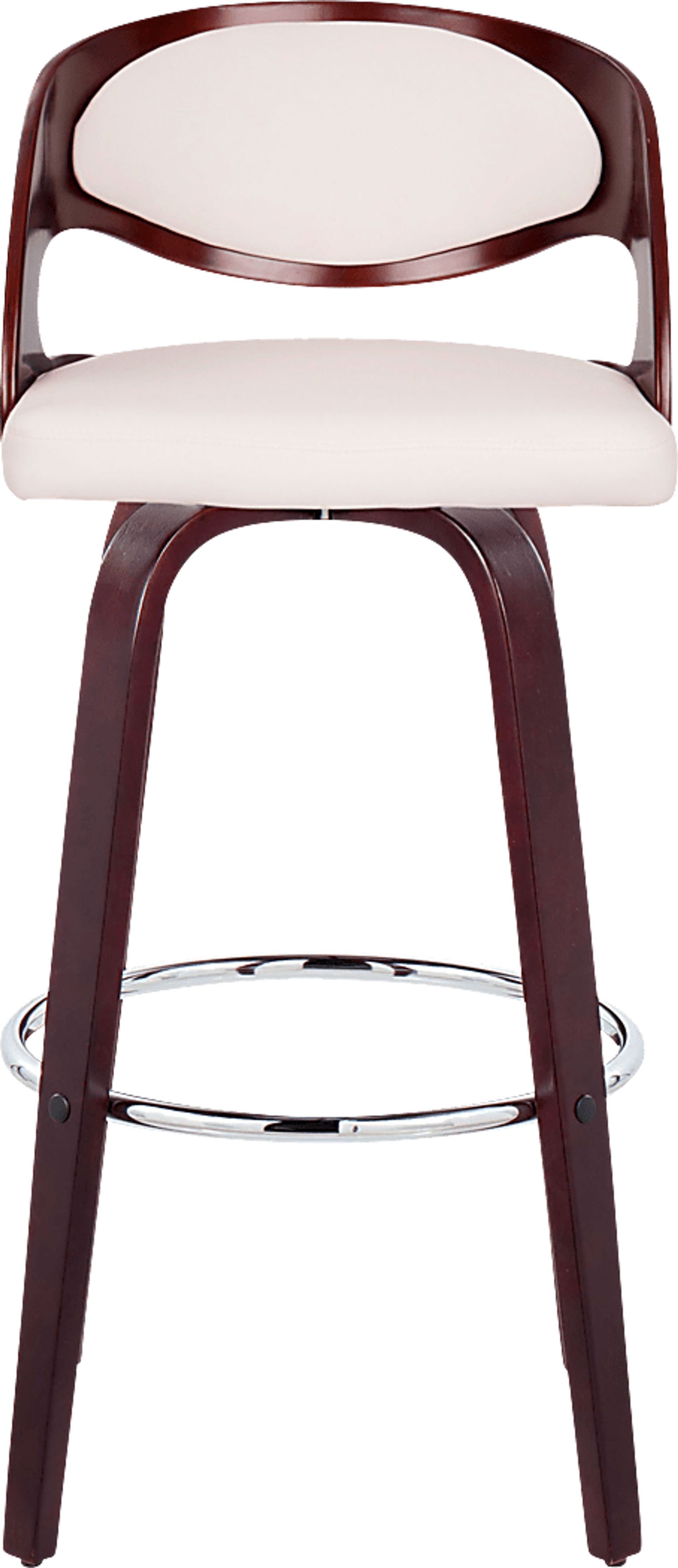 Tescord II White Swivel Barstool, Set of 2 - Image 7