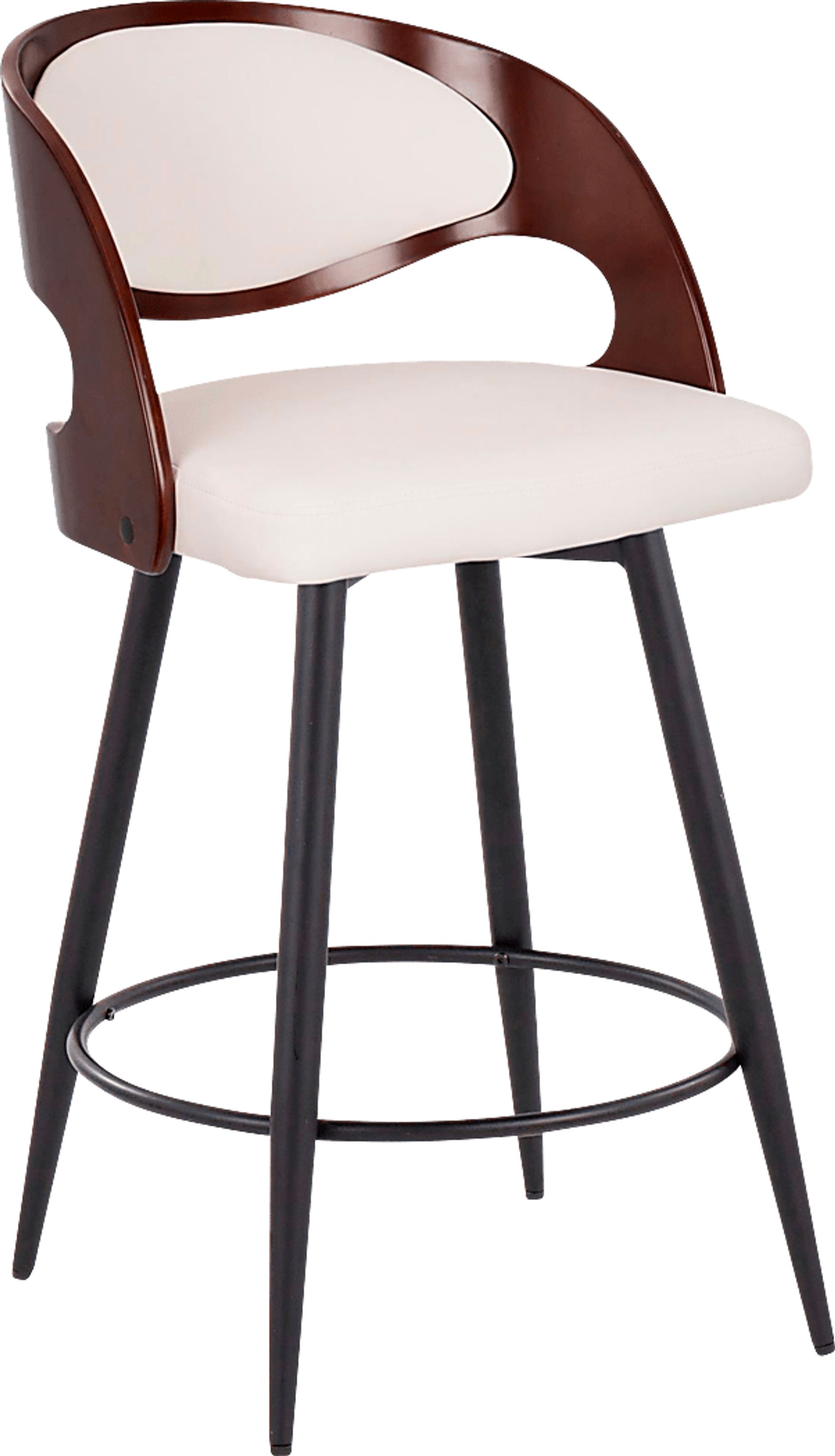 Tescord II White Swivel Counter Height Stool, Set of 2 - Image 6