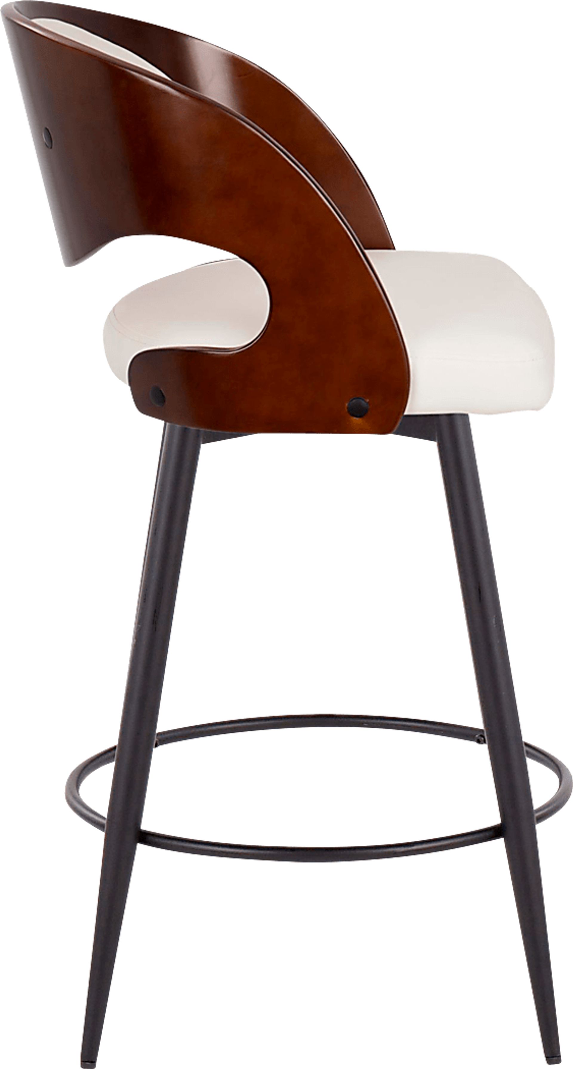 Tescord II White Swivel Counter Height Stool, Set of 2 - Image 7