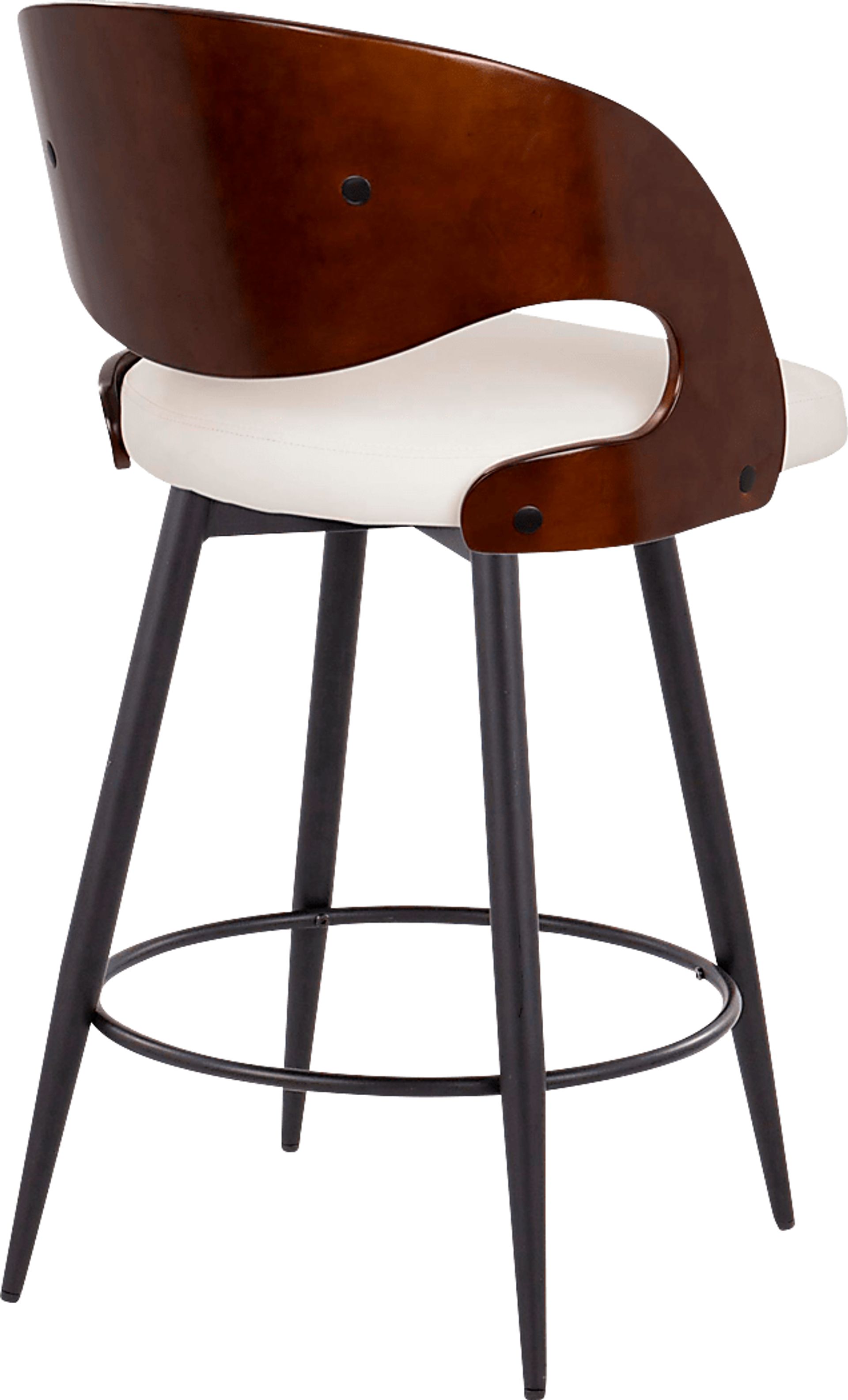 Tescord II White Swivel Counter Height Stool, Set of 2 - Image 8