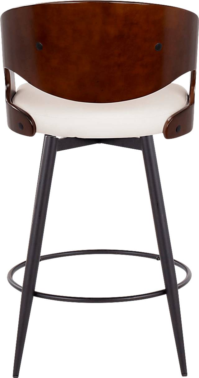 Tescord II White Swivel Counter Height Stool, Set of 2 - Thumbnail - Image 9