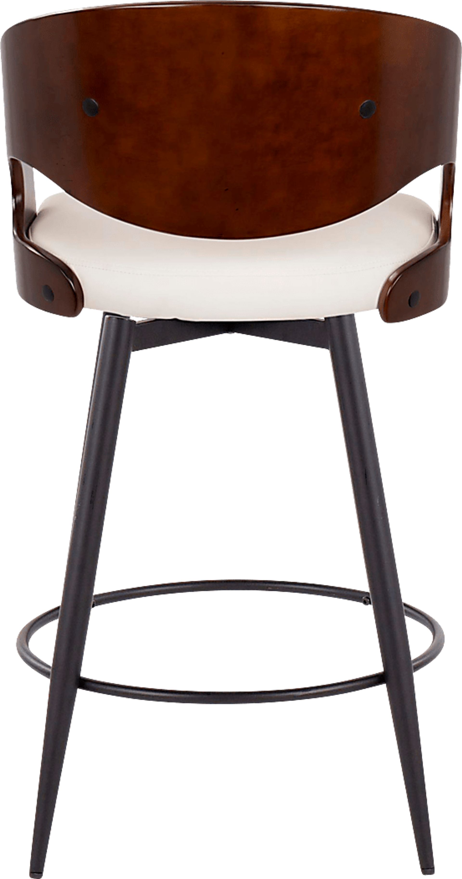 Tescord II White Swivel Counter Height Stool, Set of 2 - Image 9