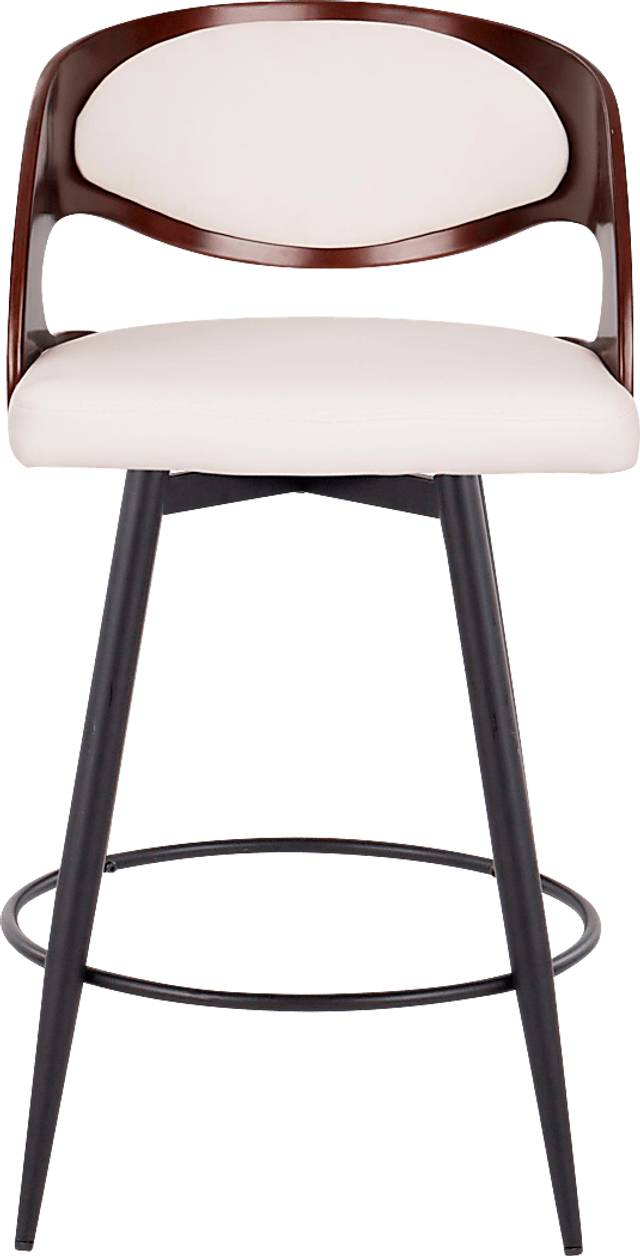 Tescord II White Swivel Counter Height Stool, Set of 2 - Thumbnail - Image 10