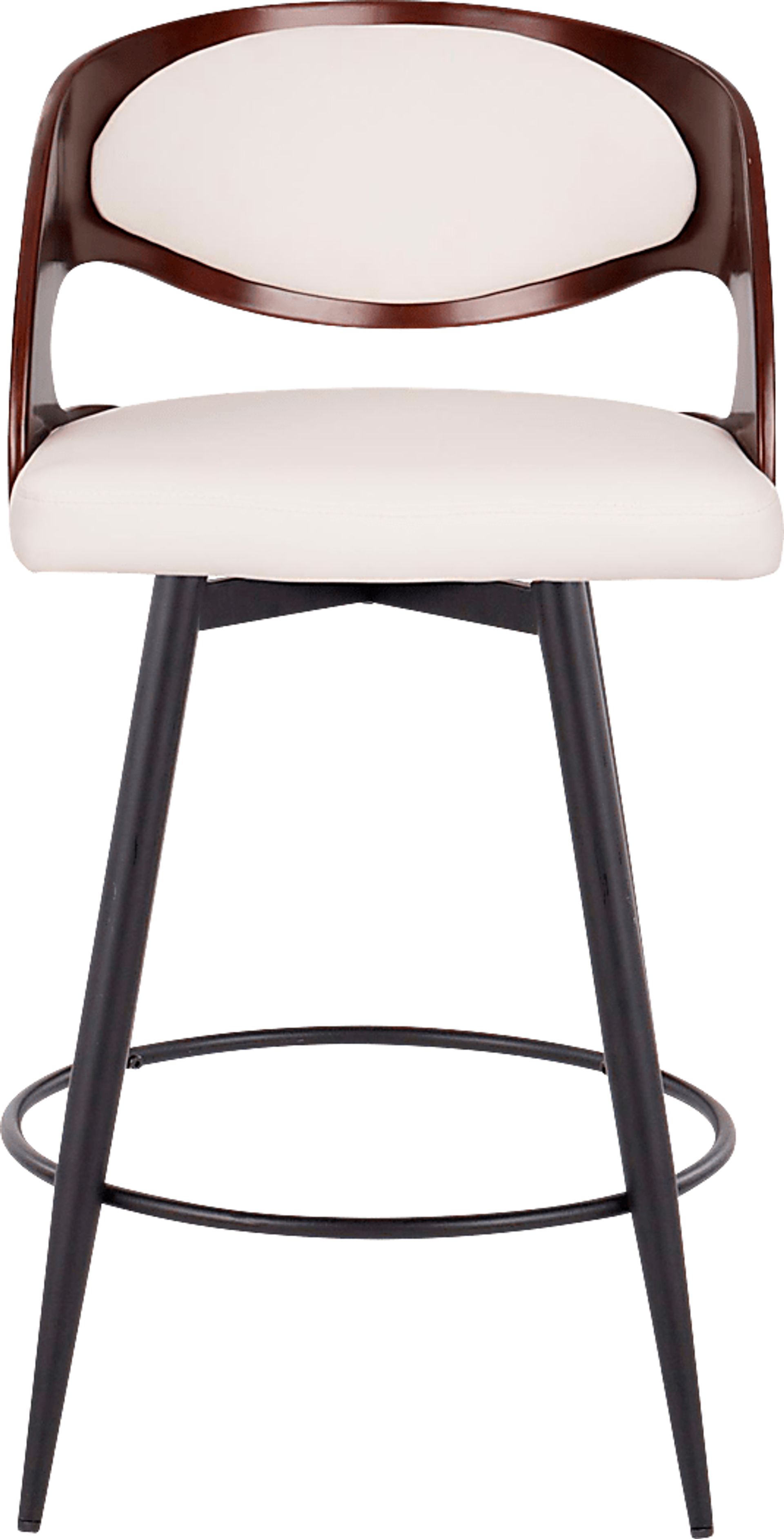 Tescord II White Swivel Counter Height Stool, Set of 2 - Image 10
