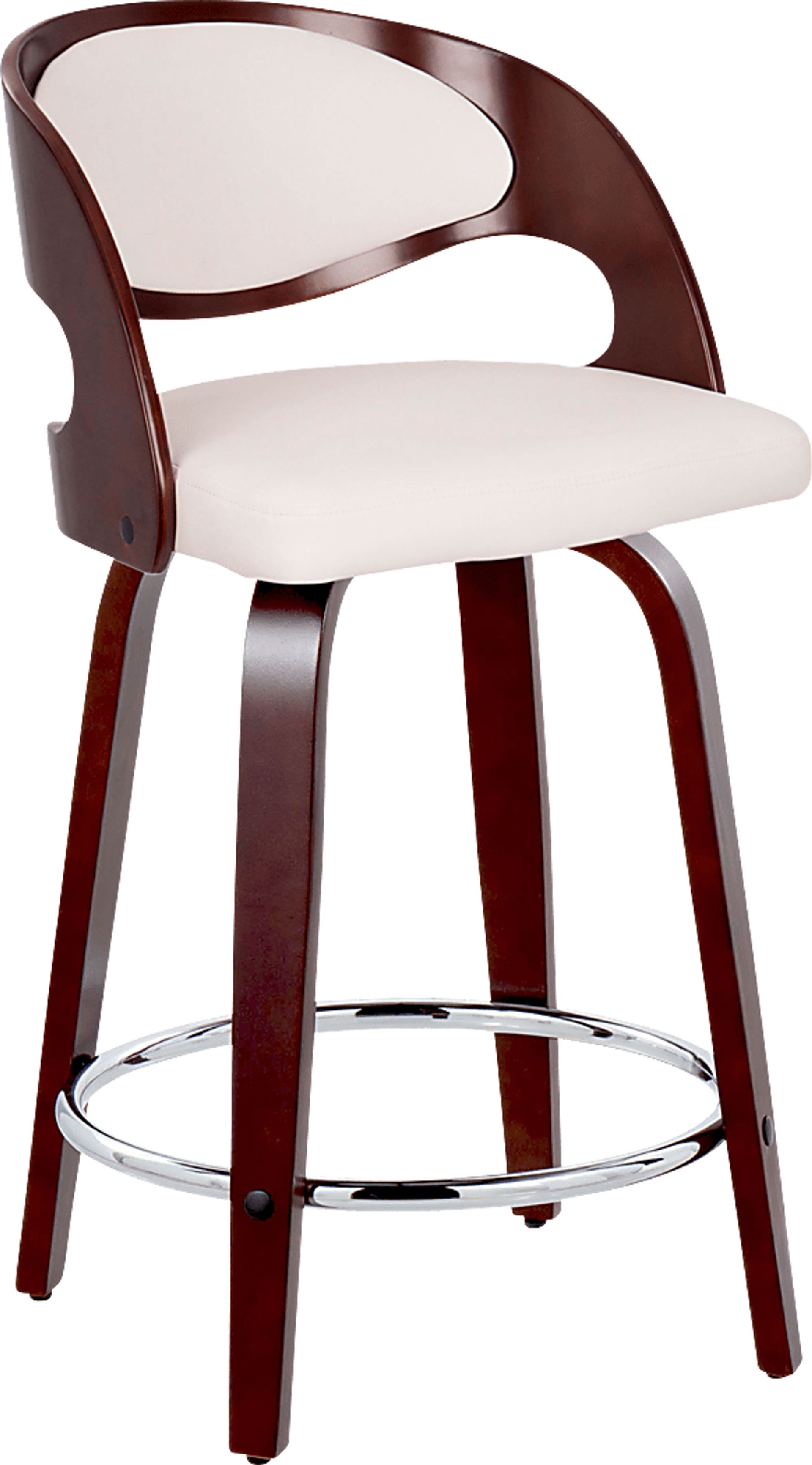 Tescord II White Swivel Counter Height Stool, Set of 2 - Image 3