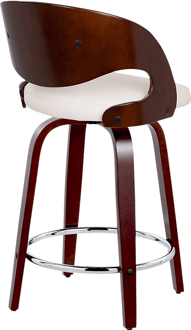 Tescord II White Swivel Counter Height Stool, Set of 2 - Thumbnail - Image 5