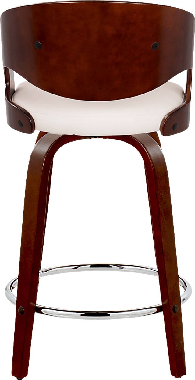 Tescord II White Swivel Counter Height Stool, Set of 2 - Thumbnail - Image 6