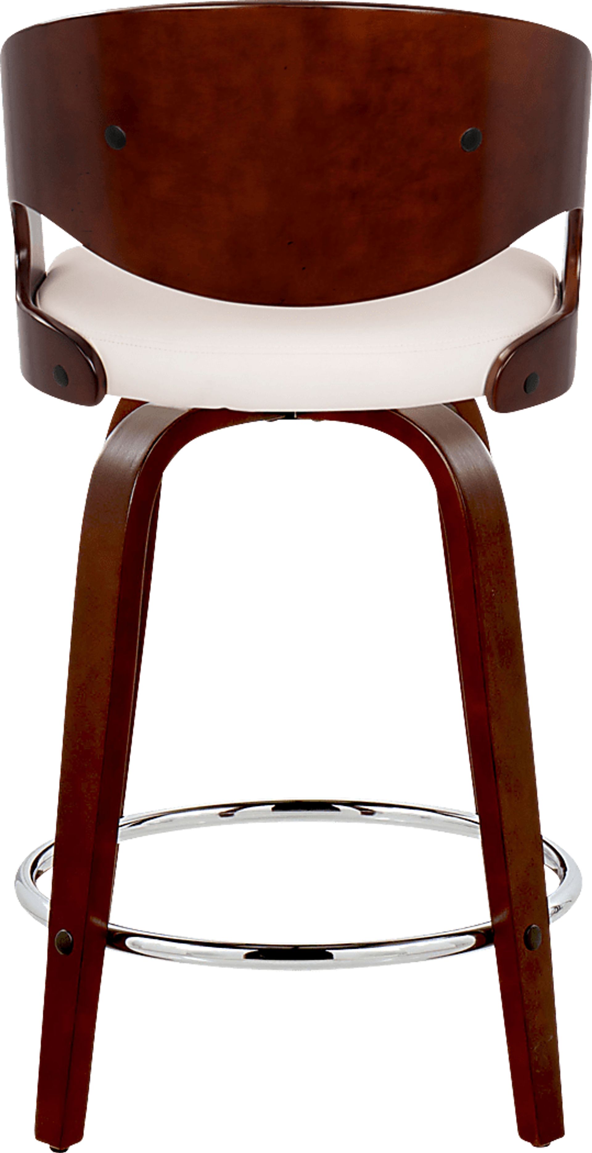 Tescord II White Swivel Counter Height Stool, Set of 2 - Image 6