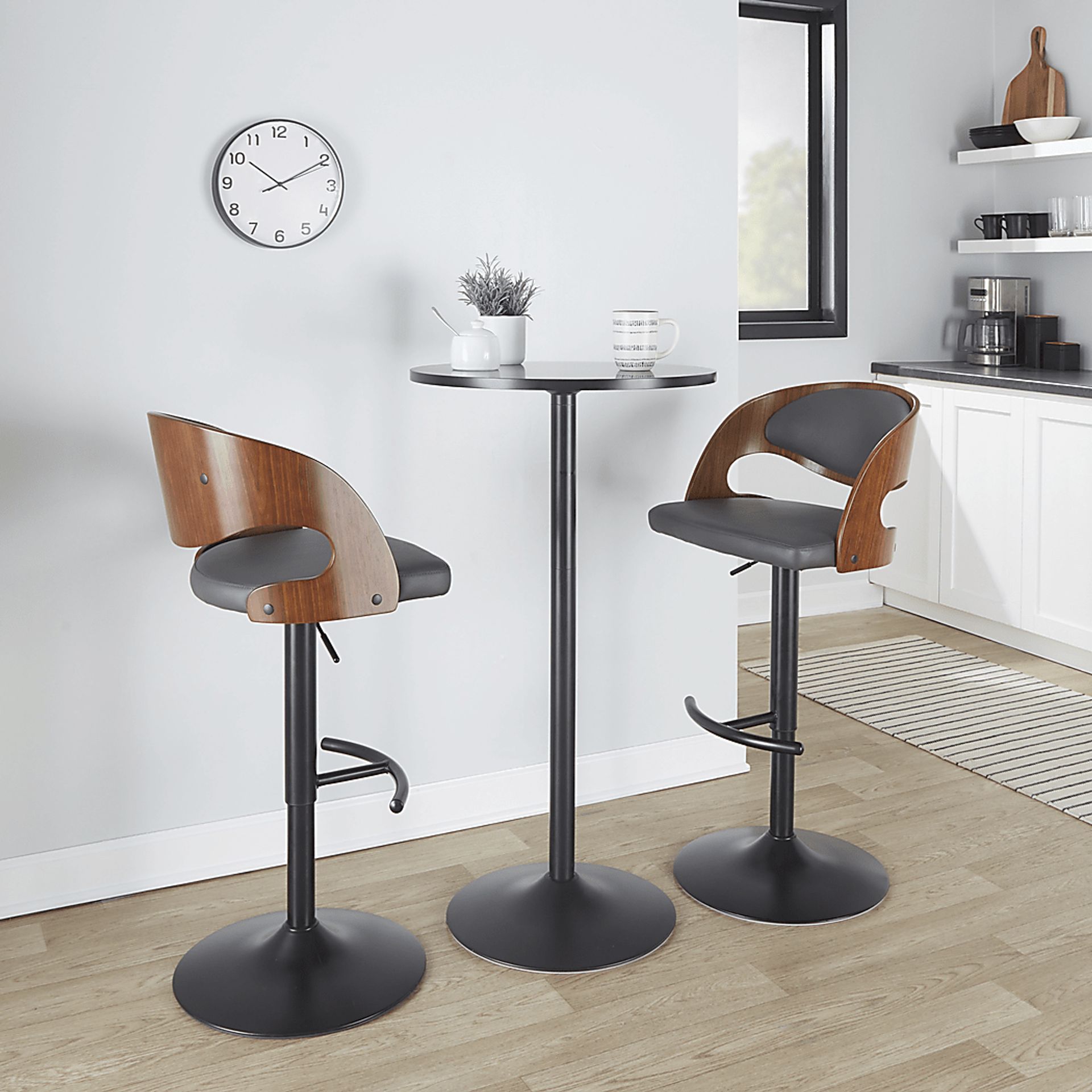 Tescord III Charcoal Adjustable Barstool, Set of 2 - Image 3