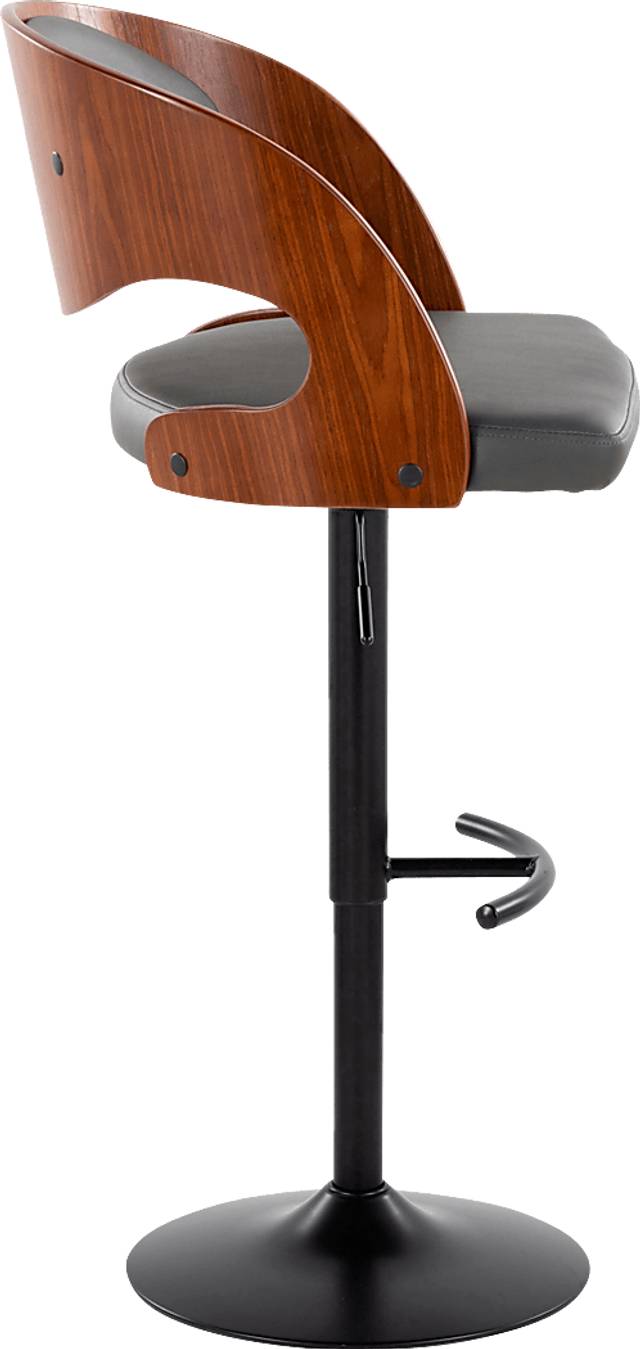 Tescord III Charcoal Adjustable Barstool, Set of 2 - Thumbnail - Image 5