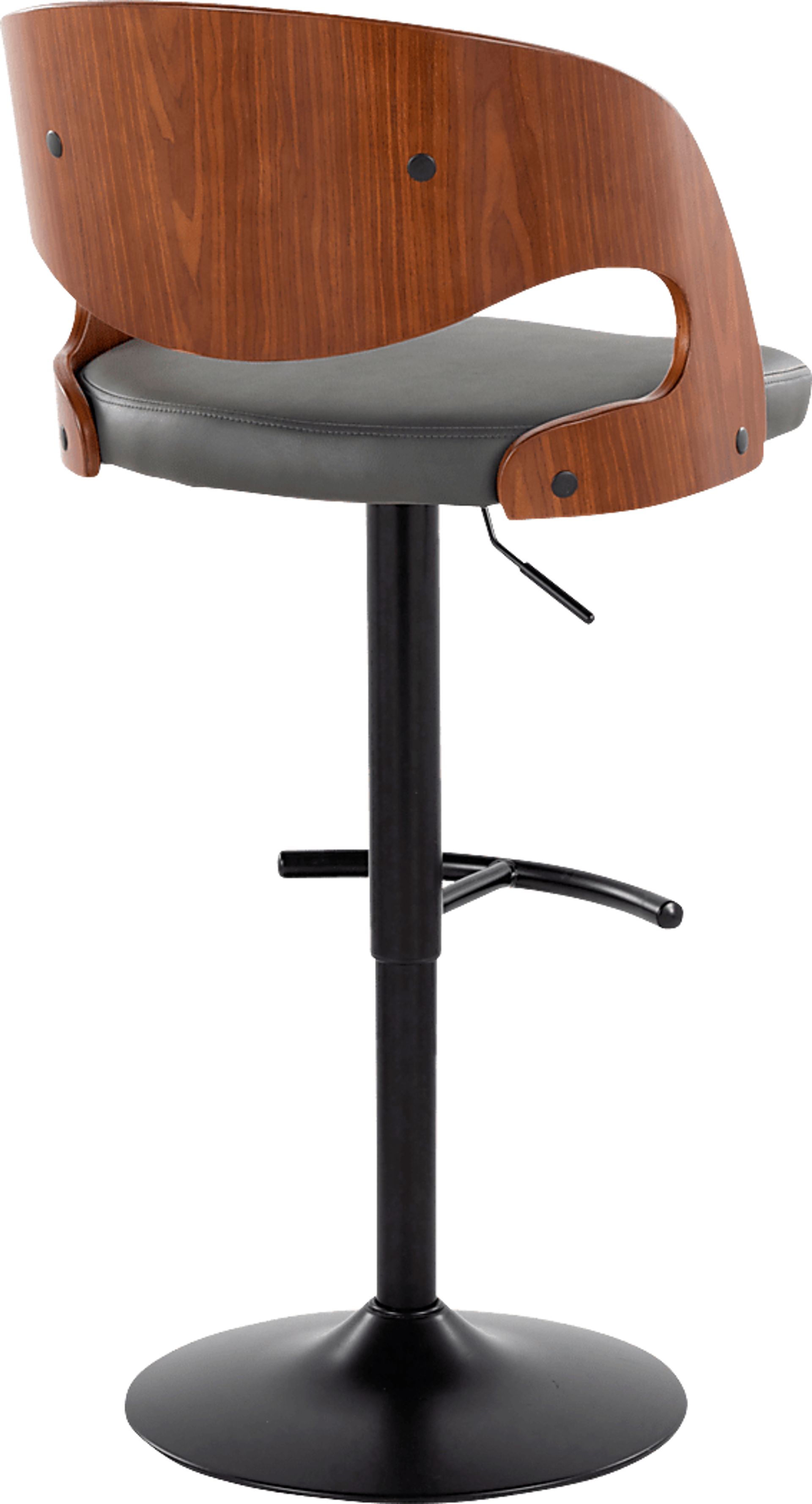 Tescord III Charcoal Adjustable Barstool, Set of 2 - Image 6