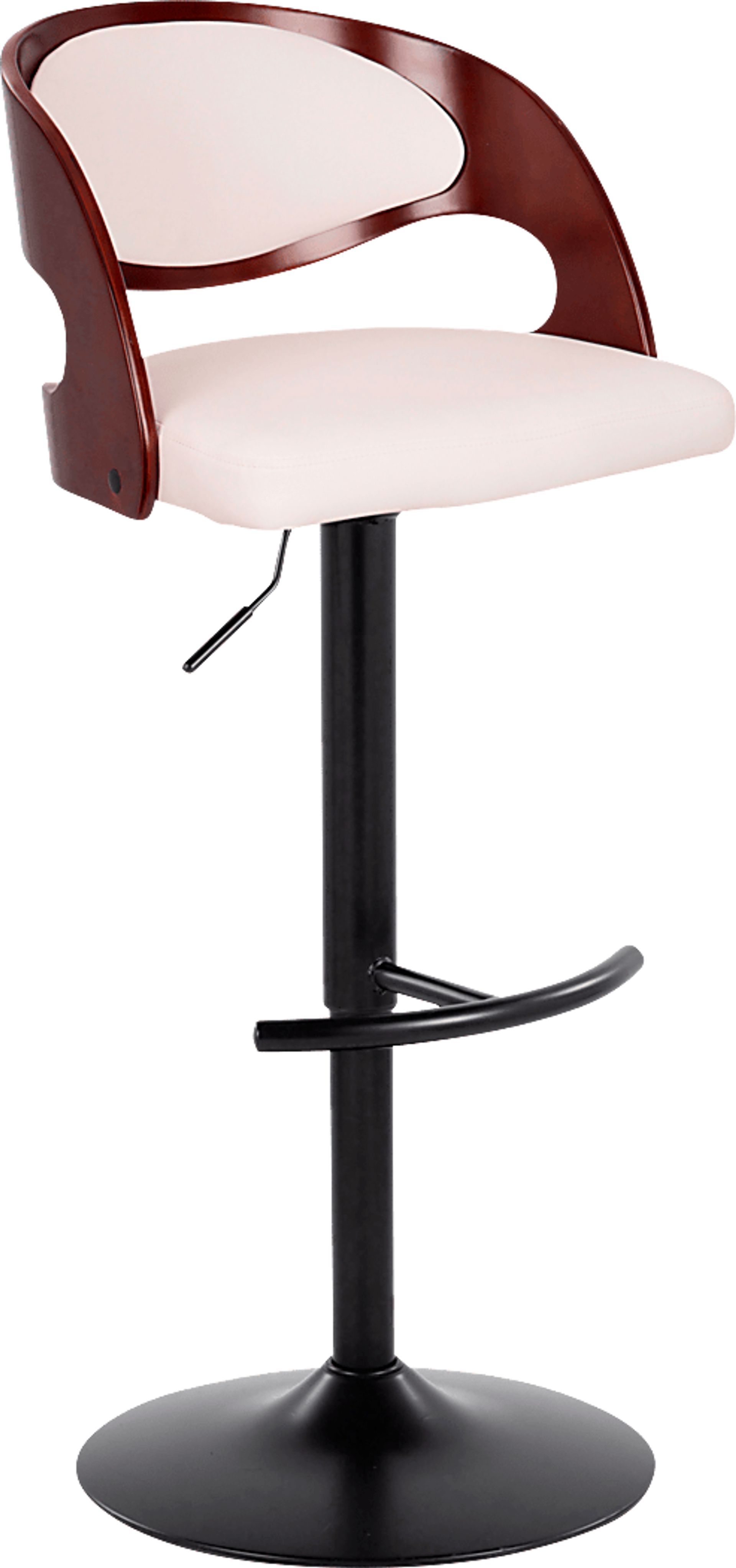 Tescord III White Adjustable Barstool, Set of 2 - Image 4