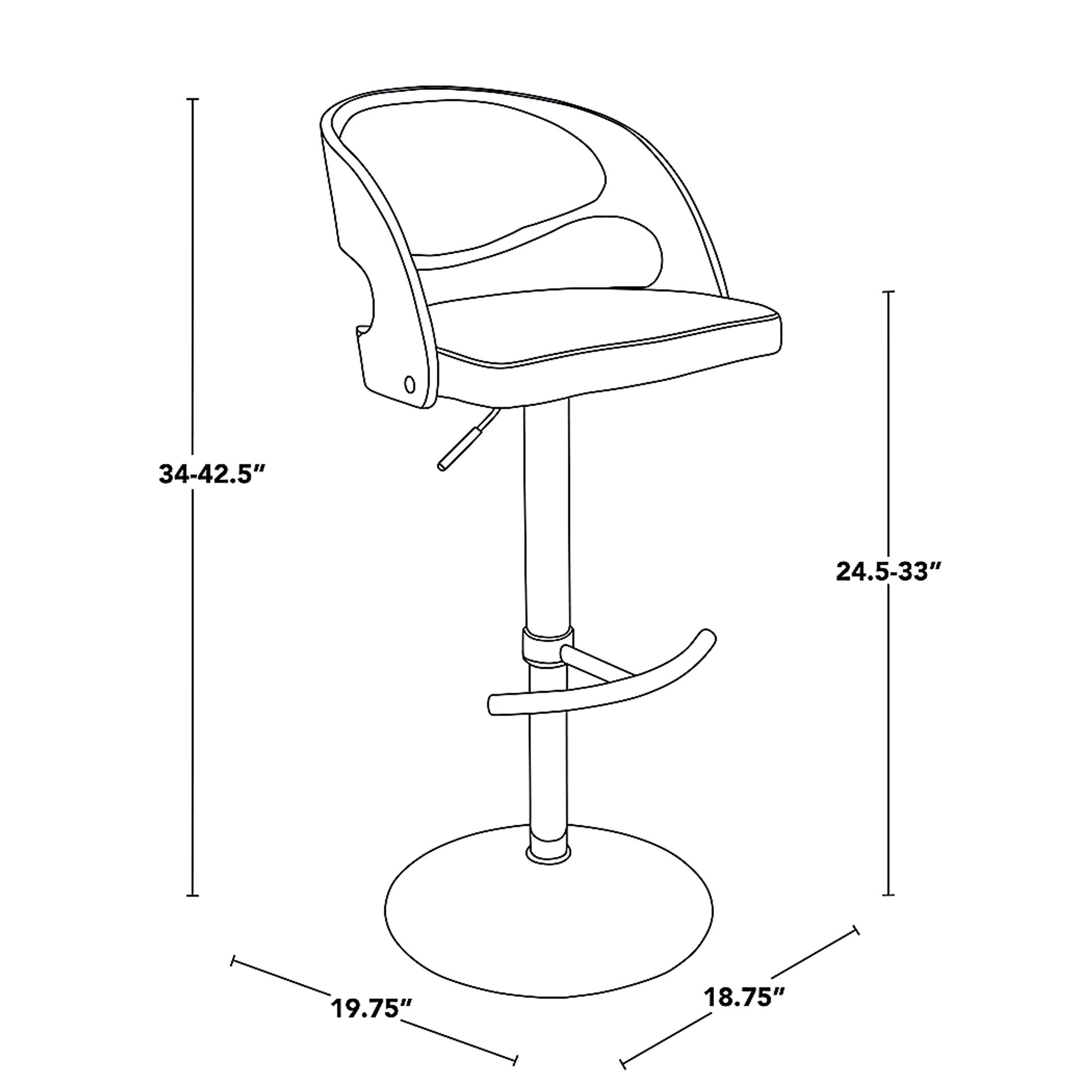 Tescord IV Cream Adjustable Swivel Barstool, Set of 3 - Image 12