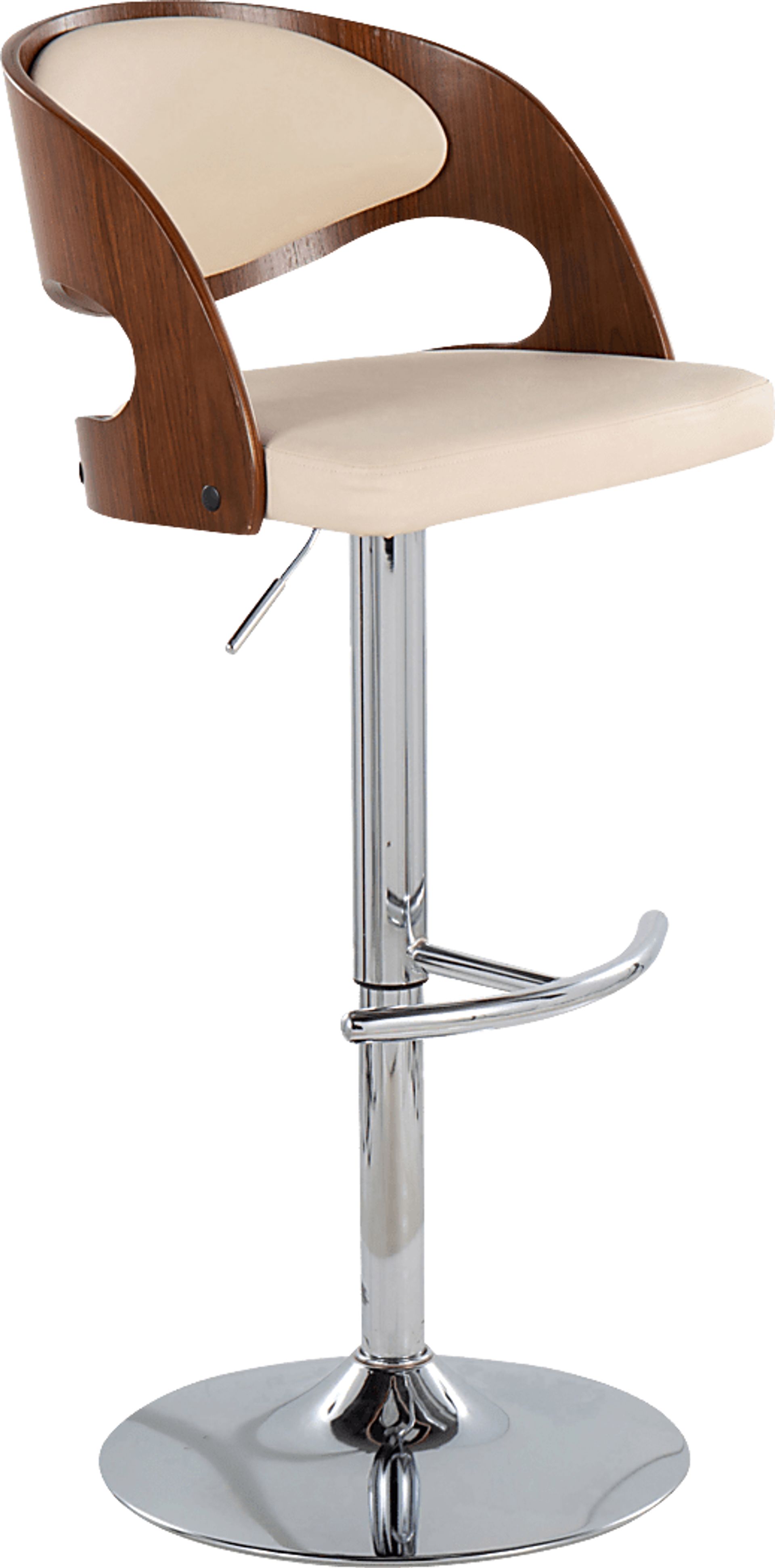 Tescord IV Cream Adjustable Swivel Barstool, Set of 3 - Image 5