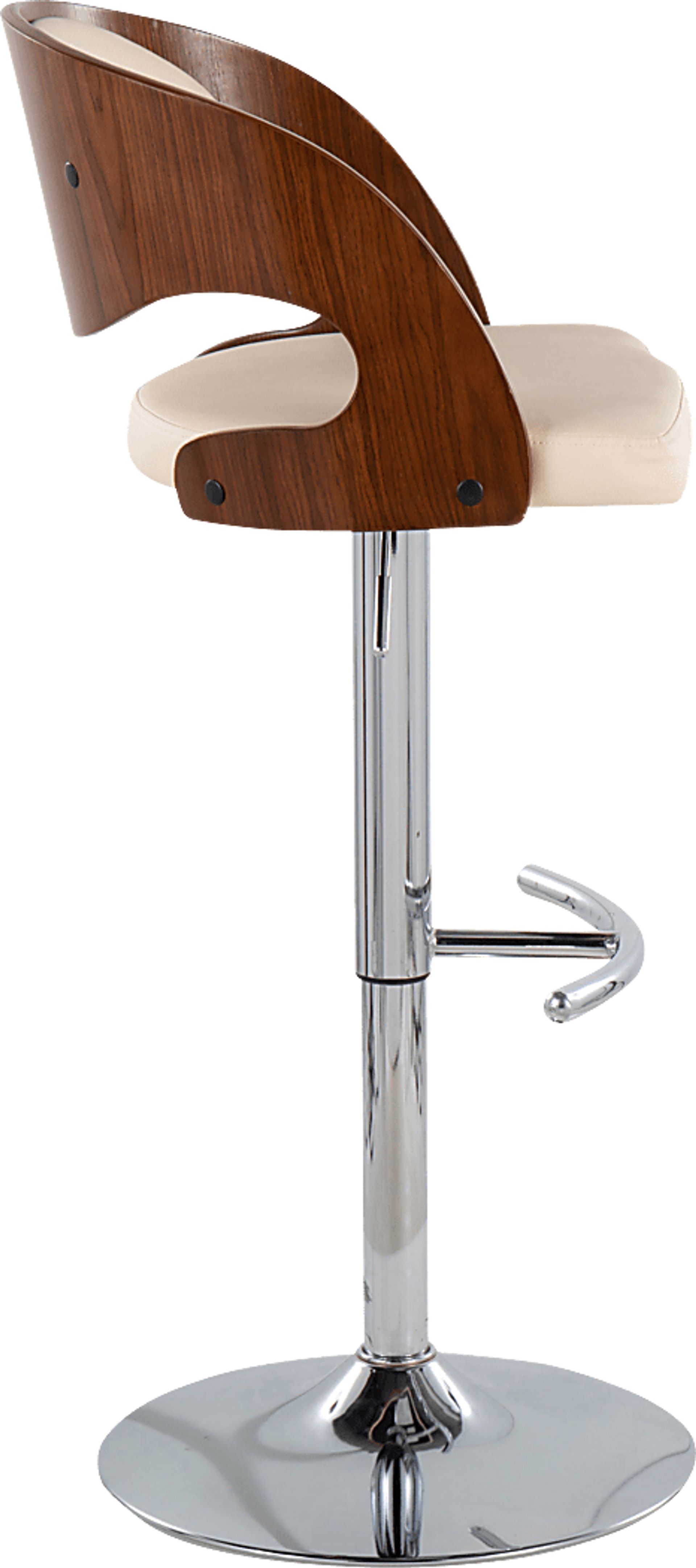 Tescord IV Cream Adjustable Swivel Barstool, Set of 3 - Image 6