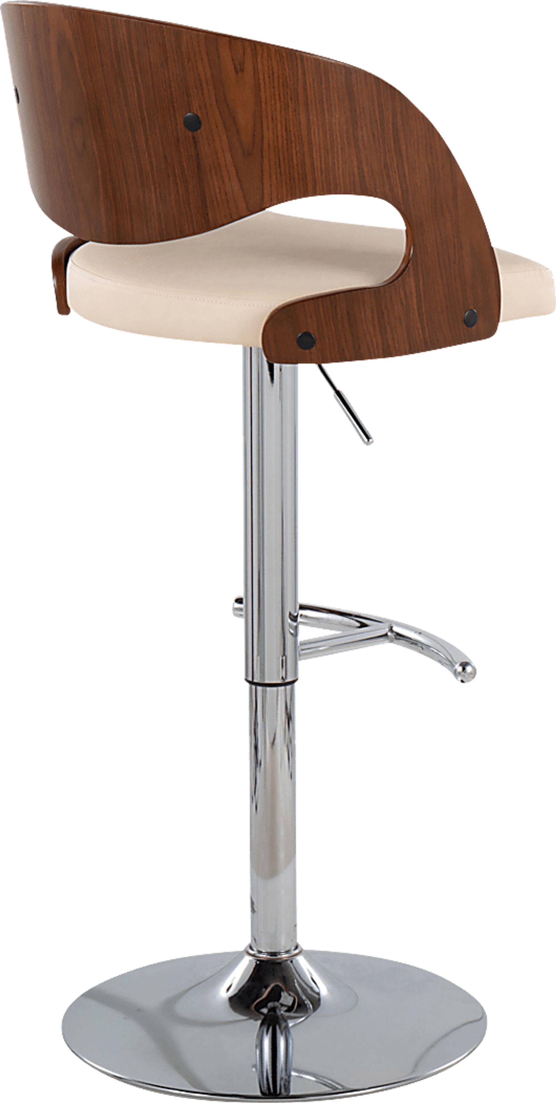 Tescord IV Cream Adjustable Swivel Barstool, Set of 3 - Image 7