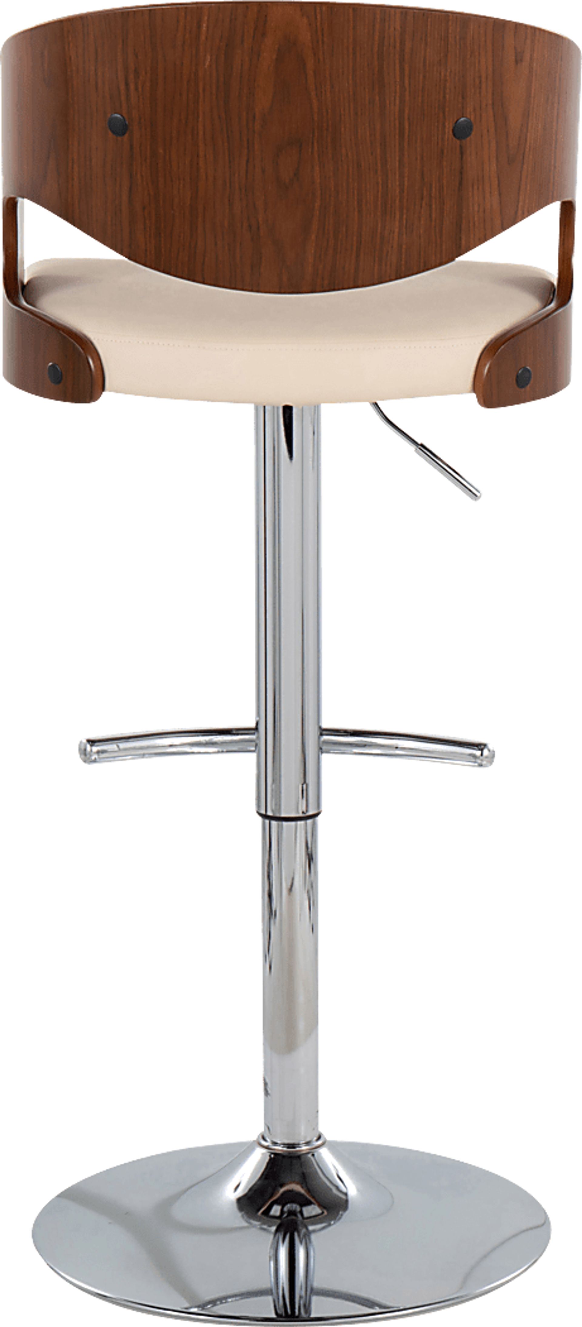 Tescord IV Cream Adjustable Swivel Barstool, Set of 3 - Image 8